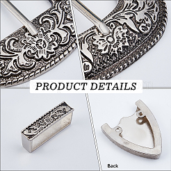 2 Stück 2 Stile Gürtel Legierung Schnalle Sets&nbsp;FIND-GF0008-77
