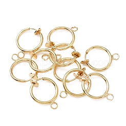 Ohrclips aus Messing zum Aufstecken&nbsp;FIND-WH0044-27LG