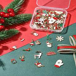 60 pendentifs en alliage émaillé sur le thème de Noël&nbsp;ENAM-FS0001-91