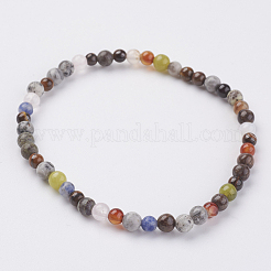 Pulseras naturales estiramiento piedra mixtos&nbsp;BJEW-JB02460-01