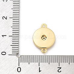 Verbindungsanhänger mit Mikropavé aus Messing mit durchsichtigen Zirkonia-Steinen&nbsp;KK-M303-04G-06