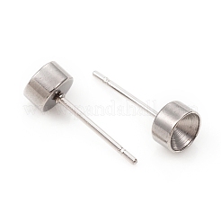 Supports de boucles d'oreilles à tige en acier inoxydable 304 anti-ternissement&nbsp;STAS-L244-48C-P