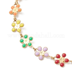 Sonnenblumen-Armbänder aus emailliertem Edelstahl 304 für Damen&nbsp;BJEW-JB13566