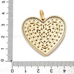 Pendentifs avec zircon cubiques à micro-pavés en laiton&nbsp;KK-U076-18G-01