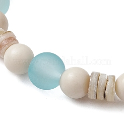 Braccialetti elastici in stile bohémien con fossili naturali&nbsp;BJEW-JB11863