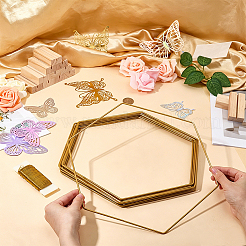 Kits de fabrication de couronnes hexagonales à faire soi-même&nbsp;DIY-NB0015-09