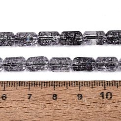 Brins de perles de verre transparentes craquelées&nbsp;GLAA-N068-05A-01