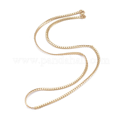 Halsketten aus kubanischem Gliederarmband aus Edelstahl 201 für Herren&nbsp;NJEW-G340-01G