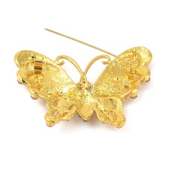 Spille a forma di farfalla in lega di zinco con strass per vestiti da zaino&nbsp;JEWB-S027-04B