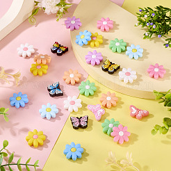 Blumen- und Schmetterlings-Sets aus PVC- und Silikonperlen&nbsp;FIND-TA0007-96