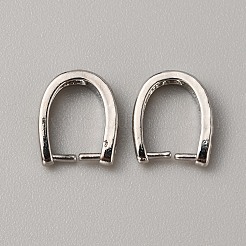 Latón micropave claro circonio cúbico broches a presión en fianzas&nbsp;ZIRC-WH0004-06P