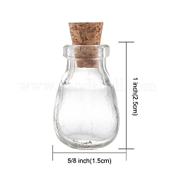 Ovale Glasflasche für Wulst Container&nbsp;X1-AJEW-R045-09
