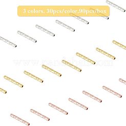 Superfinding 40 stücke 2 farbe messing rohr perlen&nbsp;KK-FH0003-26