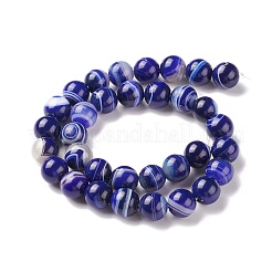 Chapelets de perles en agate à rayures naturelles/agates à bandes&nbsp;G-G582-10mm-64