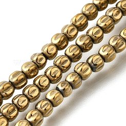Brins de perles d'hématite non magnétiques synthétiques galvanisées&nbsp;G-C154-A01