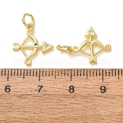 Latón micro pavimenta claro cubic zirconia encantos&nbsp;CU-E003-14G-C