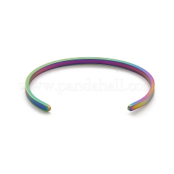 Braccialetti polsino in acciaio inossidabile 304 placcato ionico (ip) per donna&nbsp;BJEW-K173-02MC