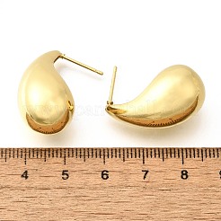 Gestellplattierte Messing-Ohrstecker in Tropfenform für Damen&nbsp;LS-EJEW-K247-02G