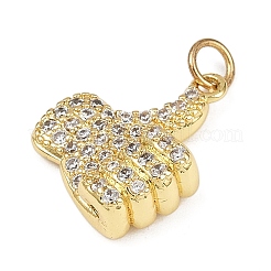 Pendentifs avec zircon cubiques à micro-pavés en laiton&nbsp;KK-S526-14G