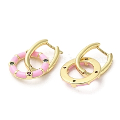 Orecchini pendenti a cerchio in ottone dorato&nbsp;EJEW-L268-019G-02