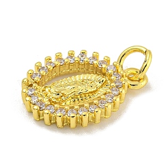 Tema vergine maria cremagliera placcatura ottone micro pavé zirconi cubici pendenti&nbsp;KK-C074-28G-01