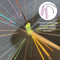 2 Stück hängende Sonnenfänger aus Glas&nbsp;HJEW-TAC0190