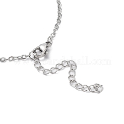 Collar de cadena de eslabones cruzados de acero inoxidable 304 que no se deslustra&nbsp;NJEW-K249-06P
