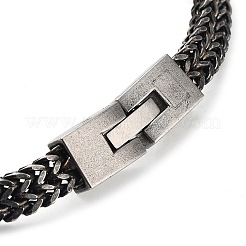 Pulseras de cadena de doble capa de moda de acero inoxidable 304&nbsp;BJEW-D031-01B