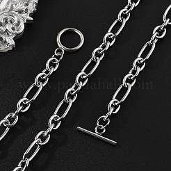Collares de cadena fígaro de acero inoxidable 304 que no se deslustran&nbsp;NJEW-O124-03P