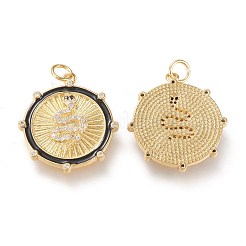 Pendenti in zirconi cubici trasparenti in micro pavè di ottone&nbsp;ZIRC-K086-13G