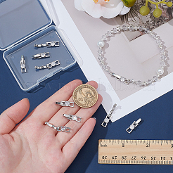 10 Stück Rack-Plating Messing Micro Pave klare Zirkonia Faltverschlüsse&nbsp;KK-ME0002-37P