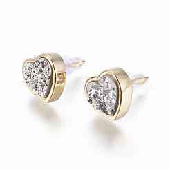 Clous d'oreilles en laiton&nbsp;EJEW-J098-E