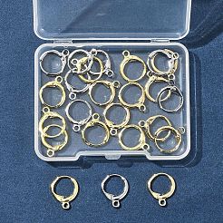 12 Stück 3 Farben Rack-Beschichtung Messing Creolen-Einstellungen&nbsp;KK-FS0001-45