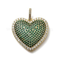 Pendentifs avec zircon cubiques à micro-pavés en laiton&nbsp;KK-C090-43G