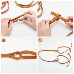 Nachahmung Ledertasche Griffe&nbsp;FIND-WH0081-74B