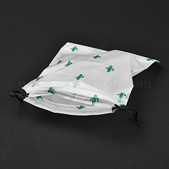 Gefrostete Kordelzugbeutel aus Kunststoff&nbsp;LS-ABAG-M003-01A-07