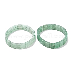 Natürliche grüne Aventurin-Armbänder mit facettierten Perlen&nbsp;BJEW-K251-08J