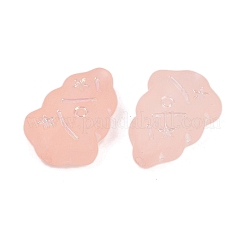 Perles en acrylique transparent mat&nbsp;OACR-P029-04B-03