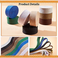 16 Yards 8 Farben flache Polycotton-Bänder&nbsp;OCOR-PH0002-50A