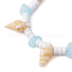 Gefärbte natürliche weiße Jade geflochtene Perlenarmbänder&nbsp;BJEW-JB10358-02