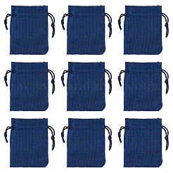 20 Stück rechteckige Beutel aus Polyester-Imitat-Sackleinen mit Kordelzug&nbsp;ABAG-TA0001-95C
