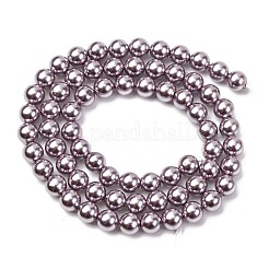 Hebras de perlas de concha electrochapadas&nbsp;BSHE-G041-6mm-02