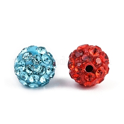 Polymer Ton Strass Perlen&nbsp;RB-H284-6MM-Half-M