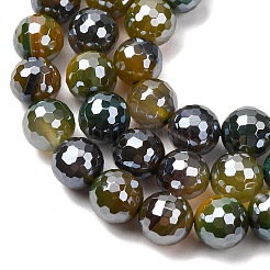 Chapelets de perles en agate naturelle électrolytique&nbsp;G-B191-A07-10mm-19