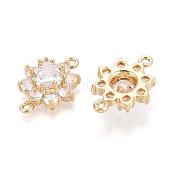 Verbindungsanhänger mit durchsichtigem Zirkonia-Pavé aus Messing&nbsp;KK-N284-14G