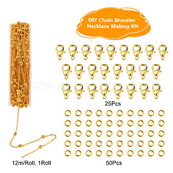 Kit de fabrication de collier de bracelet de chaîne de bricolage&nbsp;DIY-YW0005-92G