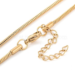 Collane a catena tonda in acciaio inossidabile 201 per donna&nbsp;NJEW-G140-06D-G-1