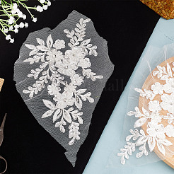 Computergesteuerte Stickereiapplikationen aus Polyester mit Blumenmuster&nbsp;DIY-WH0304-580