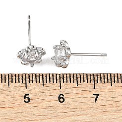Pendientes de botón de latón con micro circonitas cúbicas de Shegrace&nbsp;XGRQ4N865-721P