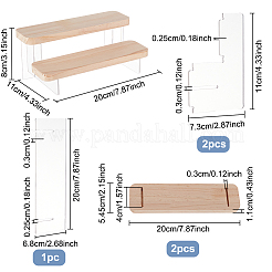 2-stöckige Minifiguren aus transparentem Acryl mit Aufsätzen&nbsp;DIY-WH0410-33B